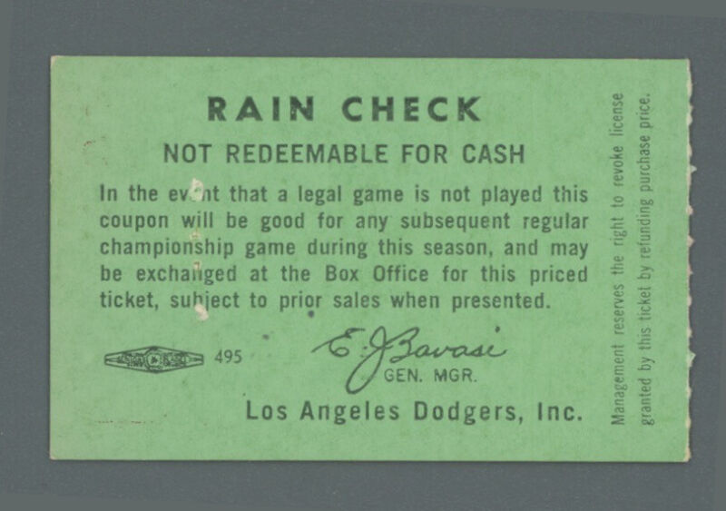 Sept 29, 1965 Sandy Koufax Career Win #137 CG Shutout Dodger Stadium Ticket Stub