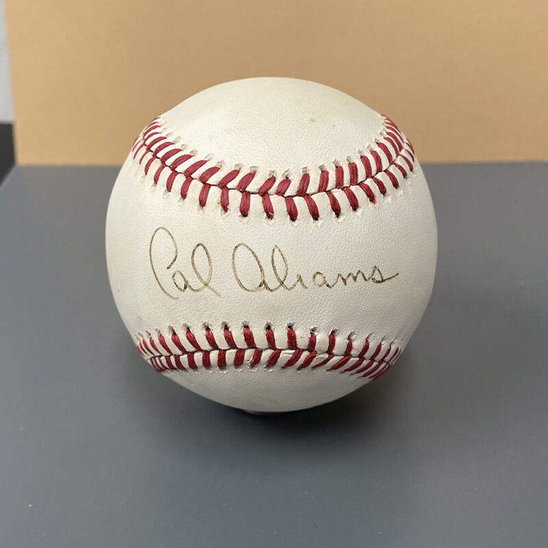 Cal Abrams Brooklyn Dodgers Signed ONL Baseball Auto with B&E Hologram