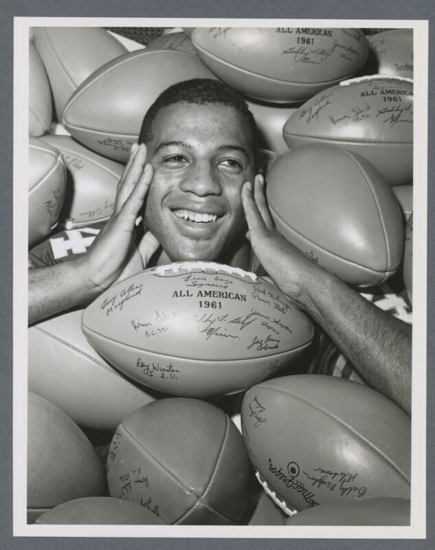 Ernie Davis Syracuse 1961 Original 8x10 Press Wire Photo