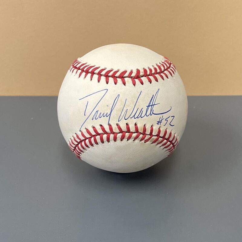 David Weathers Signed OAL Budig Baseball Auto with B&E Hologram