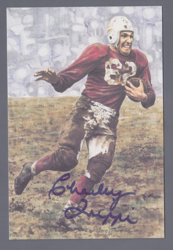 Charley Trippi Signed Pro Football HOF Art Series Postcard with PSA/DNA Sticker