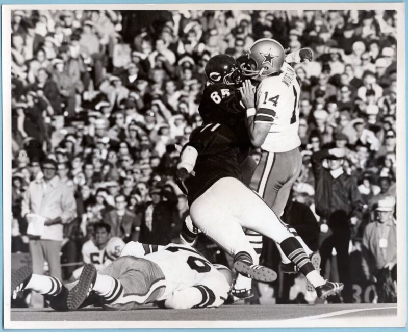 Craig Morton Cowboys vs. Bears 8x10 Original Press WirePhoto