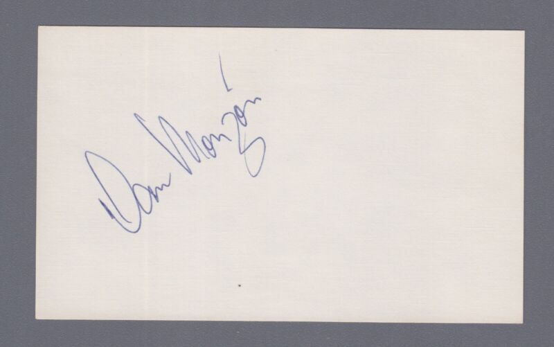 Dan Monzon Twins d1996 Signed Index Card with B&E Hologram