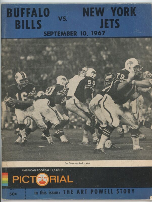 9/10/67 Buffalo Bills vs. Oakland Raiders Program with Ticket Stub