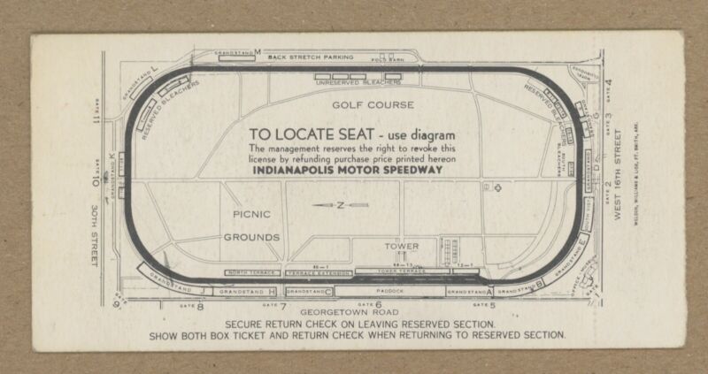 May 30, 1968 52nd International 500 Mile Sweepstakes A.J. Foyt Full Ticket 9