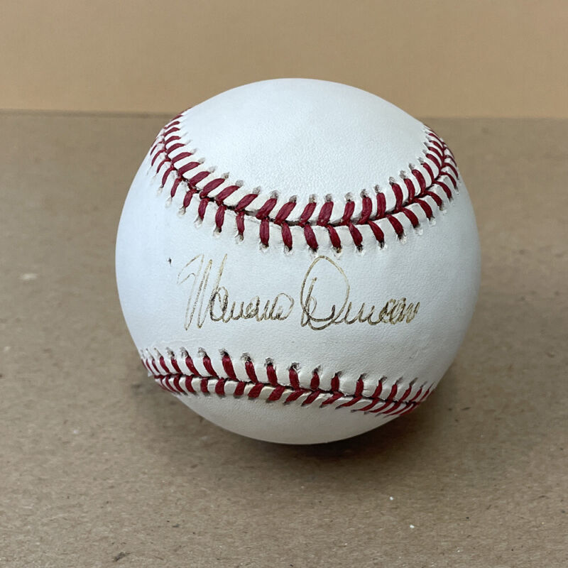 Mariano Duncan Signed OAL Budig Baseball Auto with B&E Hologram