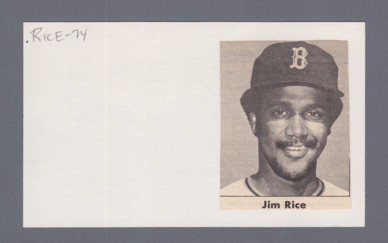 Jim Rice Signed Index Card with B&E Hologram