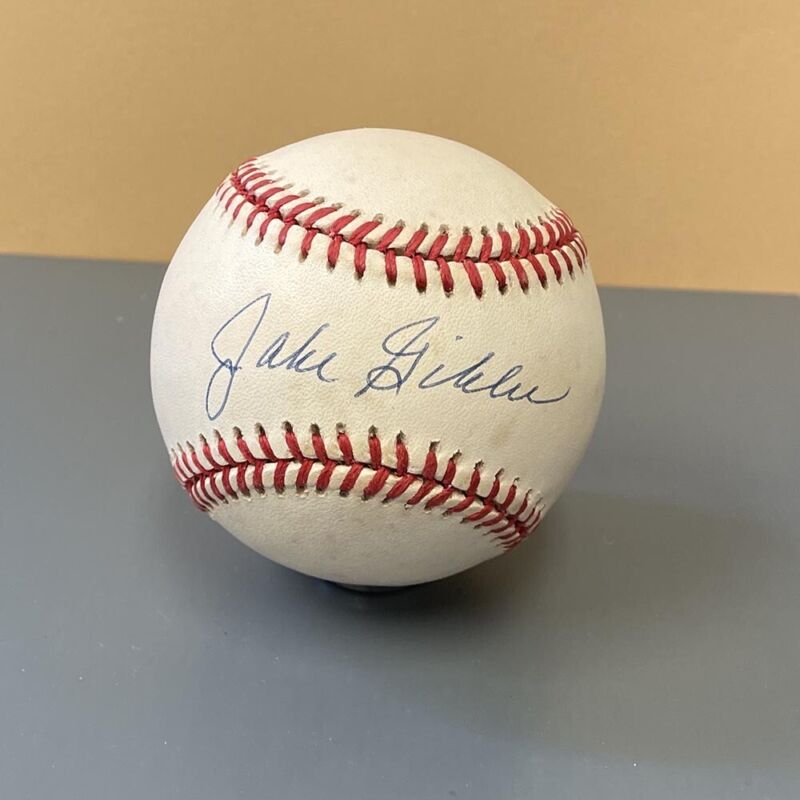 Jake Gibbs Yankees C Signed OAL B Brown Baseball Auto with B&E Hologram