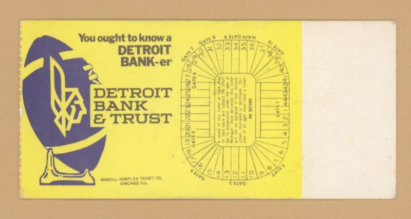 Nov 13, 1976 at Michigan Wolverines vs Illinois Fighting Illini Ticket Stub