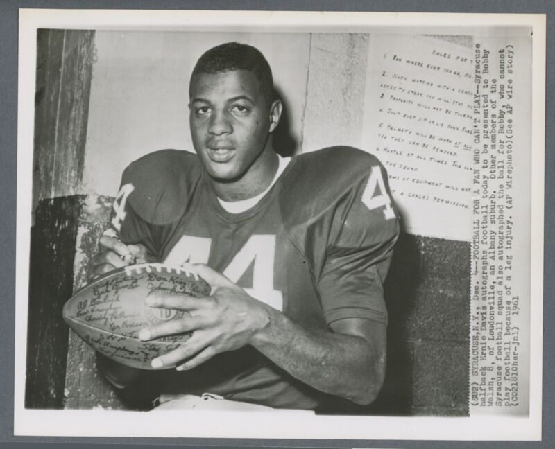 Ernie Davis Syracuse 1961 Original 8x10 Press Wire Photo SU2