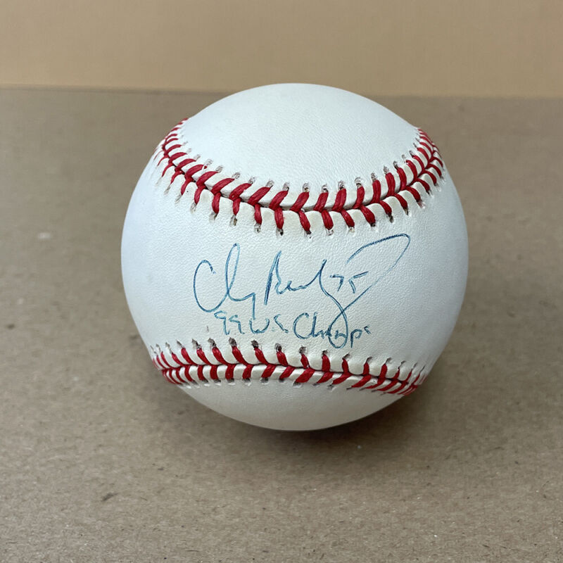 Clay Bellinger #35 Inscribed Signed OAL Budig Baseball Auto with B&E Hologram