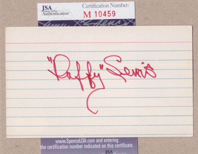 Duffy Lewis MLB Signed Index Card with JSA cert