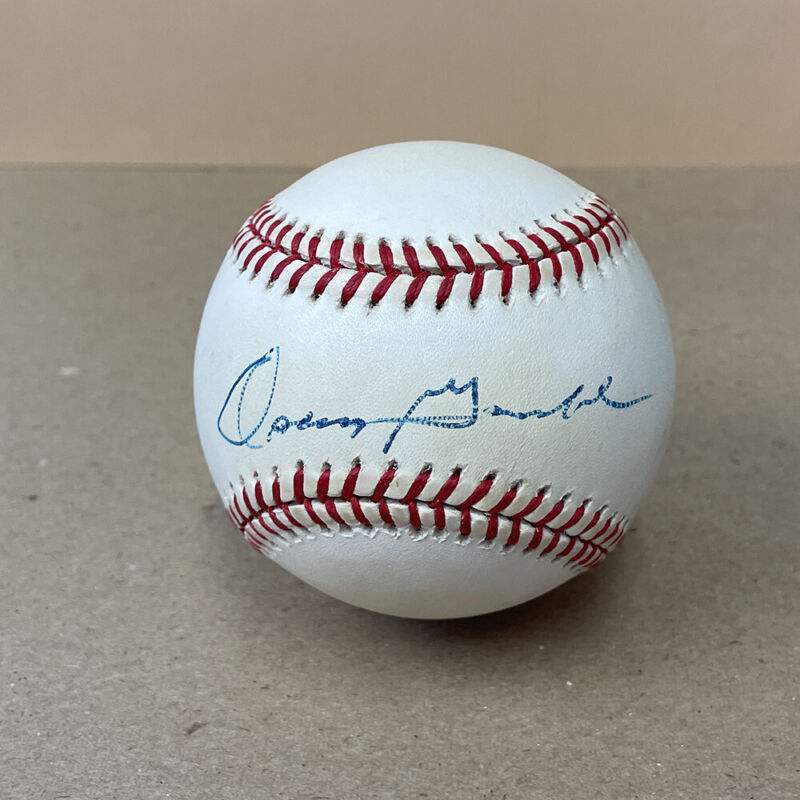 Oscar Gamble Signed OAL Budig Baseball Yankees Auto with B&E Hologram