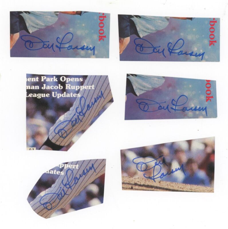 Lot of 14 Don Larsen Cut Autos - Great for Custom Cards - with B&E Hologram