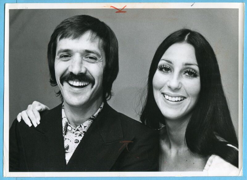 Sonny & Cher “Promo Portrait” 1970s Vintage 8x10 Original Press Photo