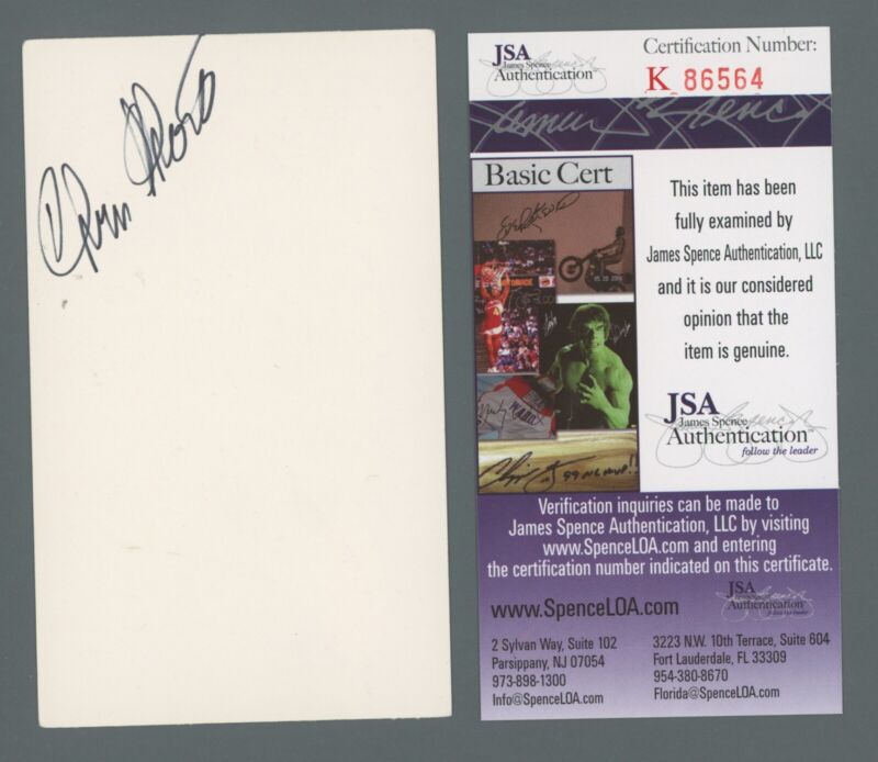 Chris Short Philadelphia Phillies Signed Index Card Auto with JSA cert