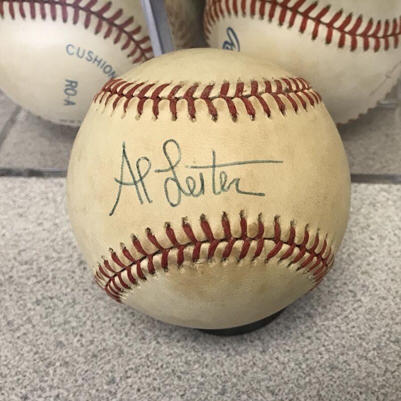 Al Leiter Vintage Signed OAL Bobby Brown Baseball with B&E Hologram