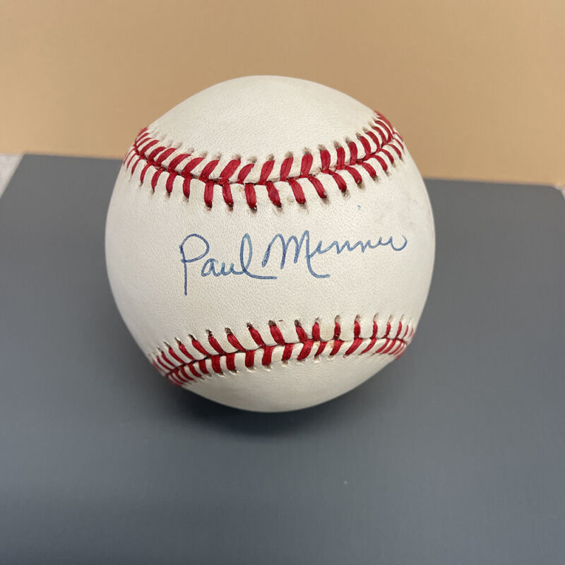 Paul Minner Cubs Dodgers Signed ONL Baseball Auto with B&E Hologram