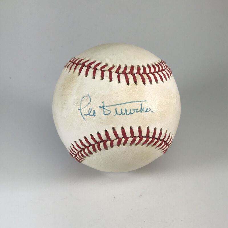 Leo Durocher Signed ONL Giamatti Baseball Auto with B&E Hologram