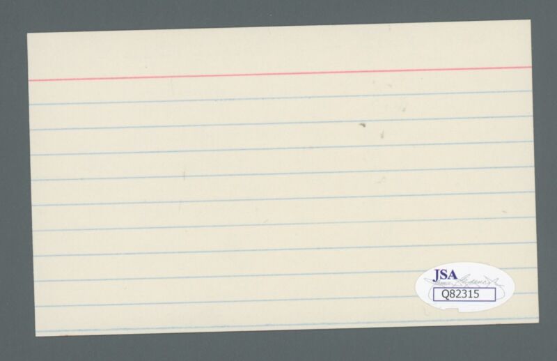 HOFer Earl Averill Signed Index Card Auto with JSA cert