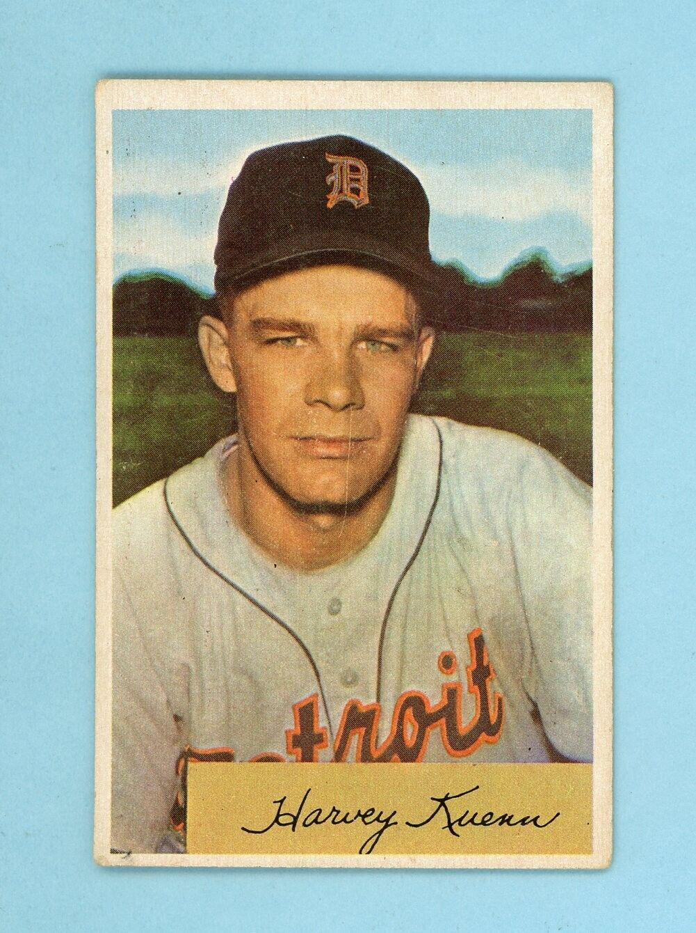 1954 Bowman #23 Harvey Kuenn Detroit Tigers Rookie Baseball Card Vg/Ex