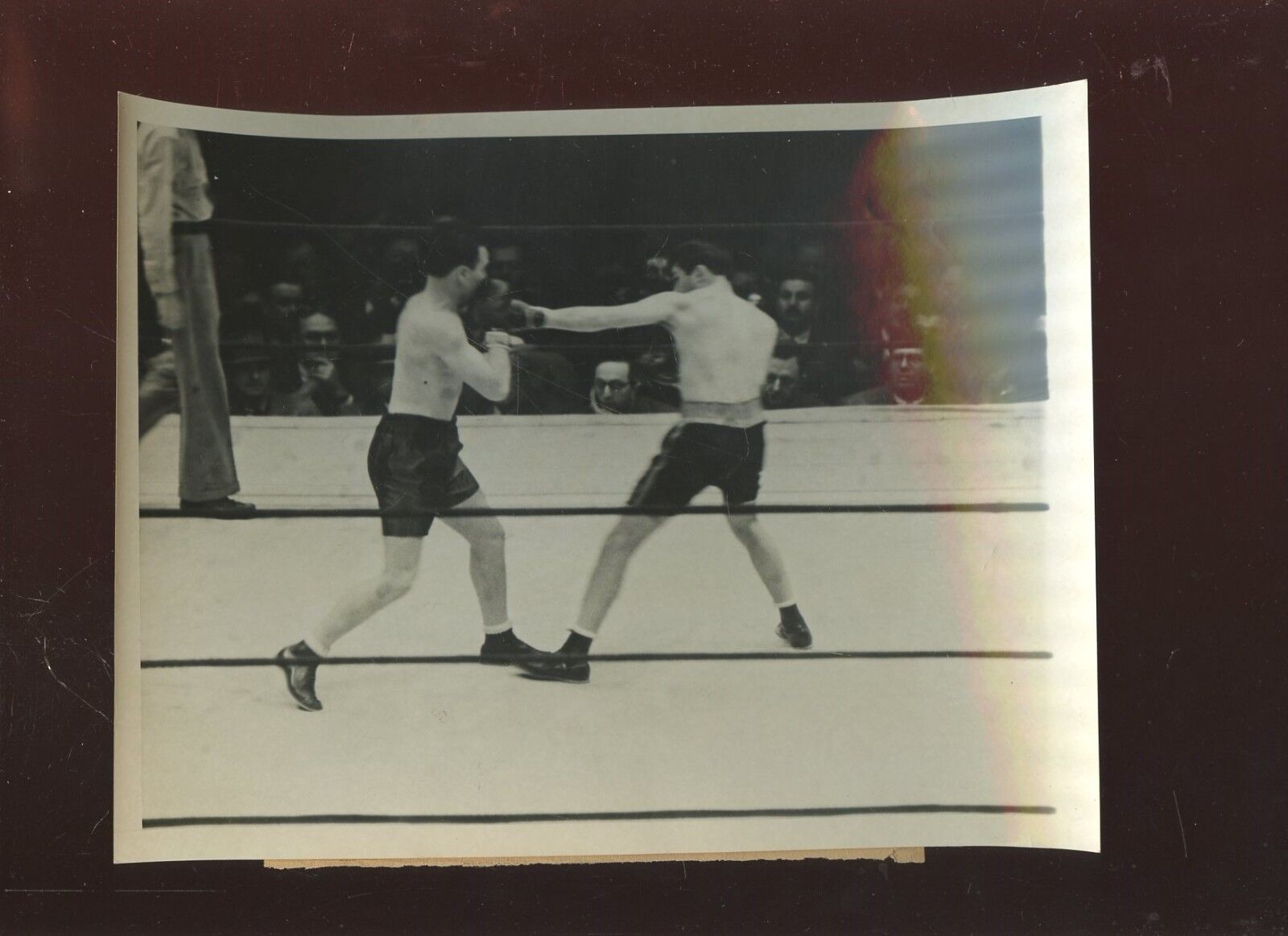 Original May 28 1934 Barney Ross vs Jimmy McLarnin 7 X 9 Boxing Wire Photo