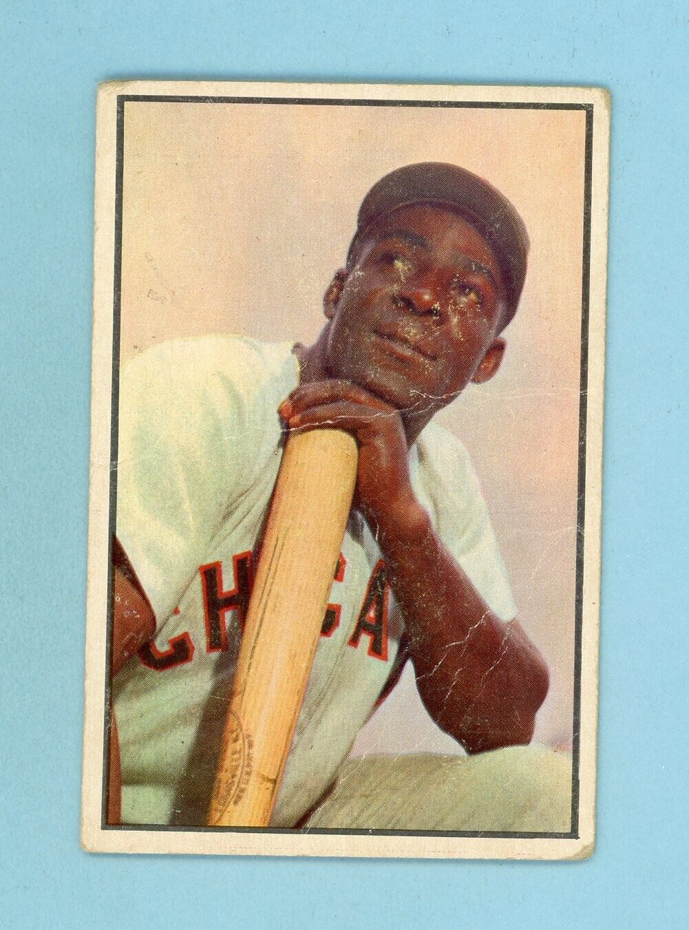 1953 Bowman Color #36 Minnie Minoso Chicago White Sox Baseball Card Low Grade