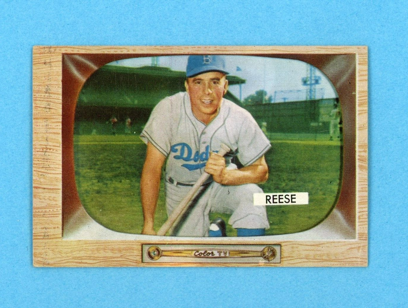 1955 Bowman #37 Pee Wee Reese Brooklyn Dodgers Baseball Card E+-E/M o/c wrks