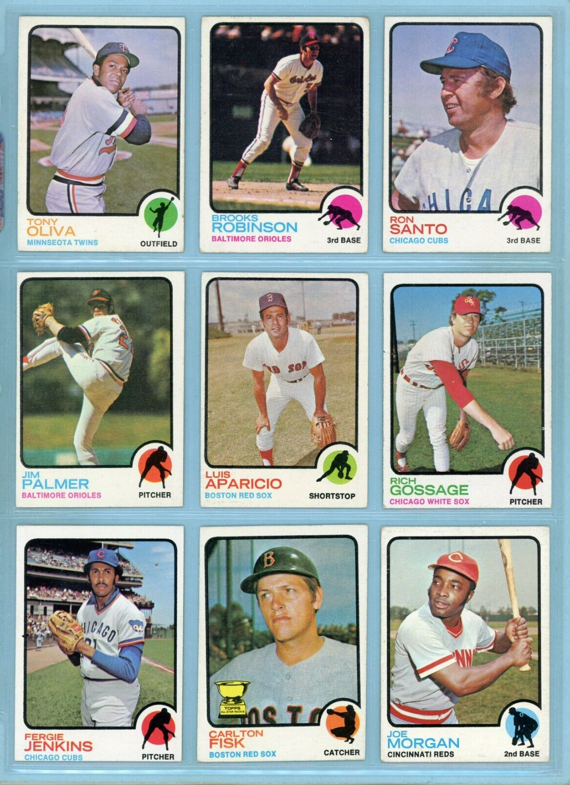 1973 Topps Lot of 18 Different Hall of Famer Baseball Cards mixed grades