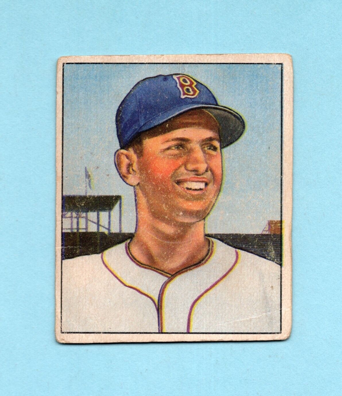 1950 Bowman #1 Mel Parnell Boston Red Sox Rookie Baseball Card Low Grade