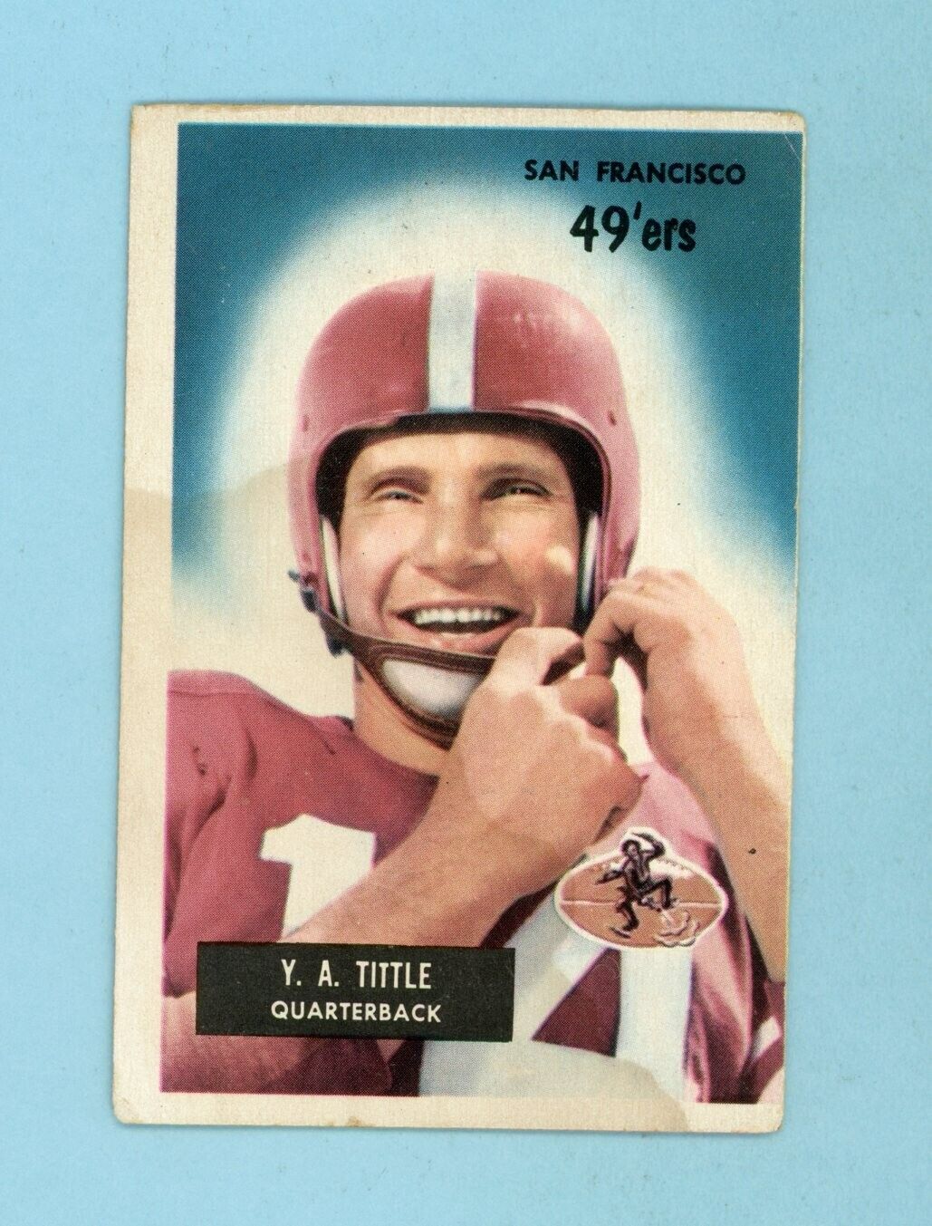 1955 Bowman #72 Y. A. Tittle San Francisco 49ers Football Card Low Grade