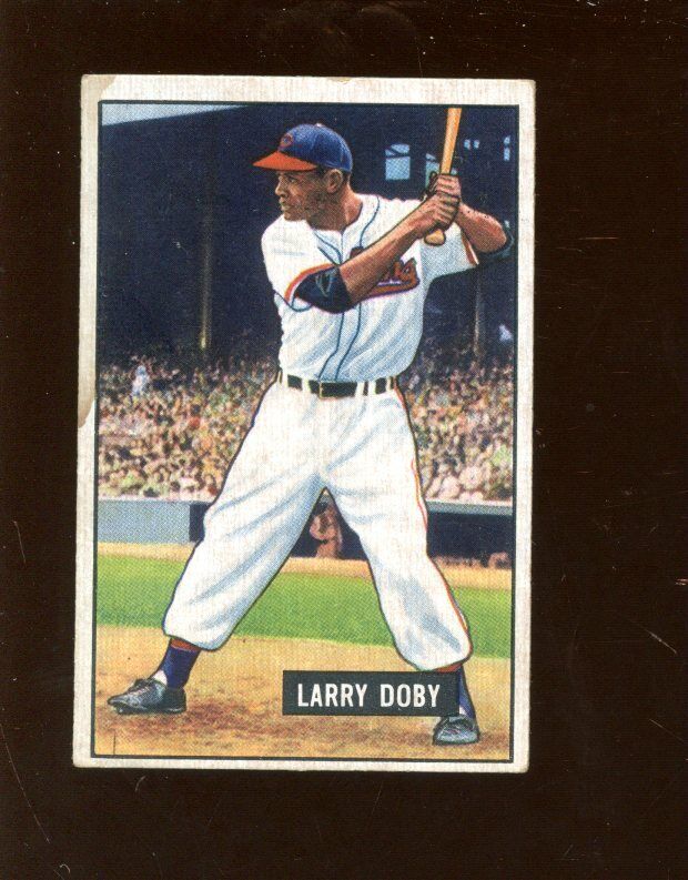 1951 Bowman Baseball Card #151 Larry Doby Cleveland Indians no creases, stain