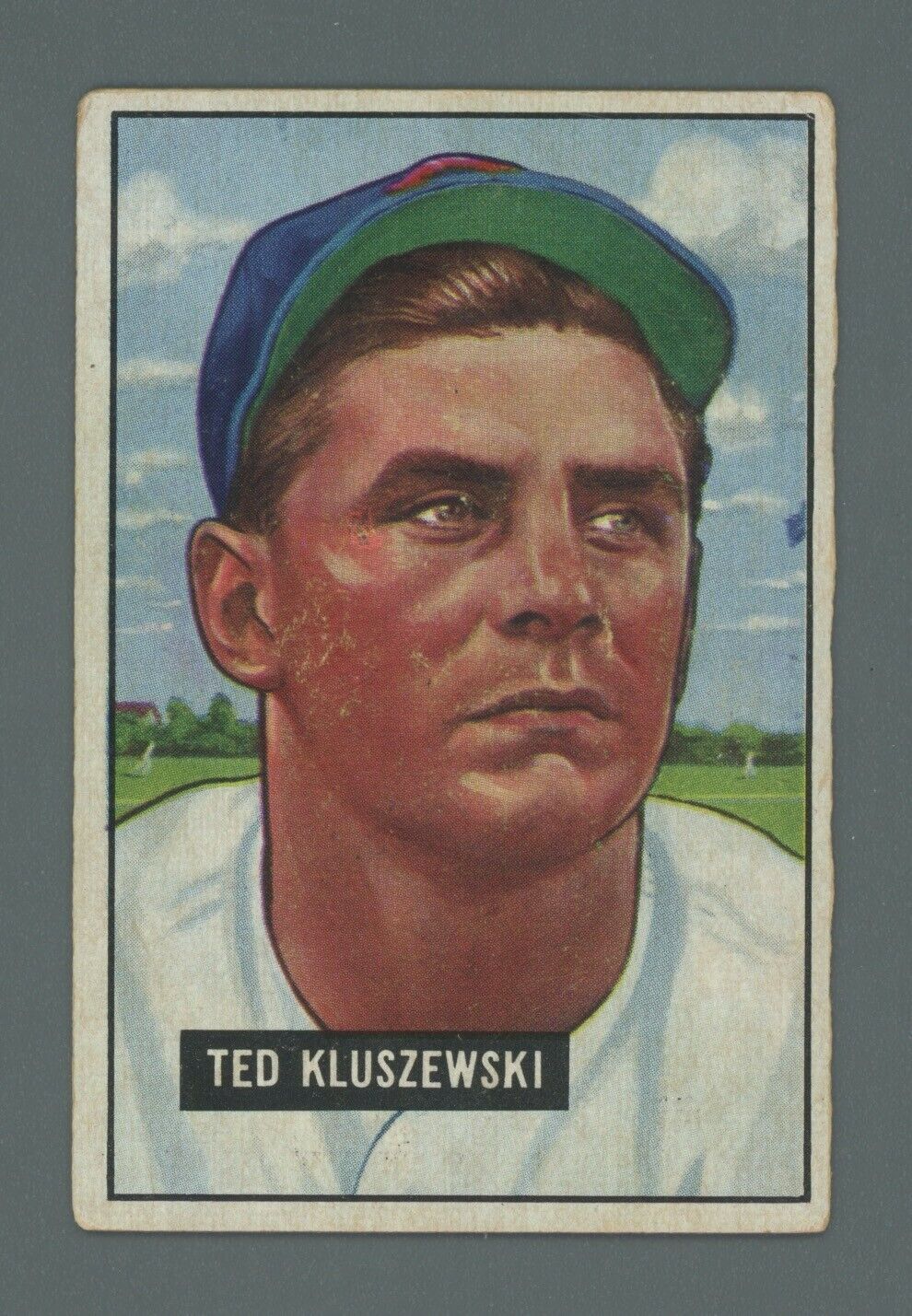 1951 Bowman #143 Ted Kluszewski Cincinnati Reds Baseball Card Vg/Ex