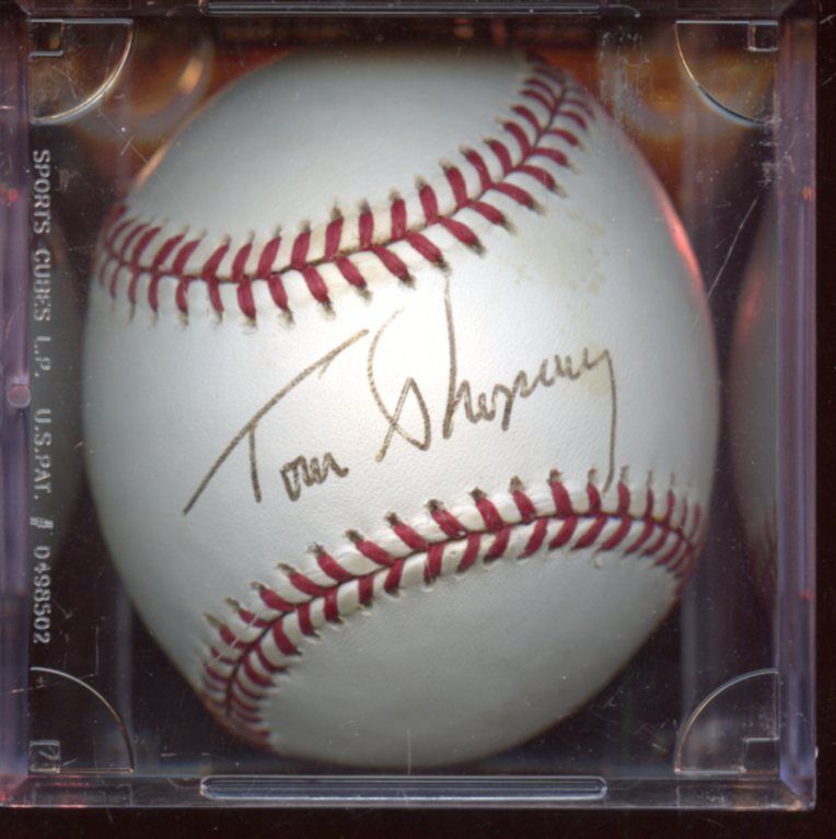 Tom Shopay Single Signed OAL Budig Baseball Hologram