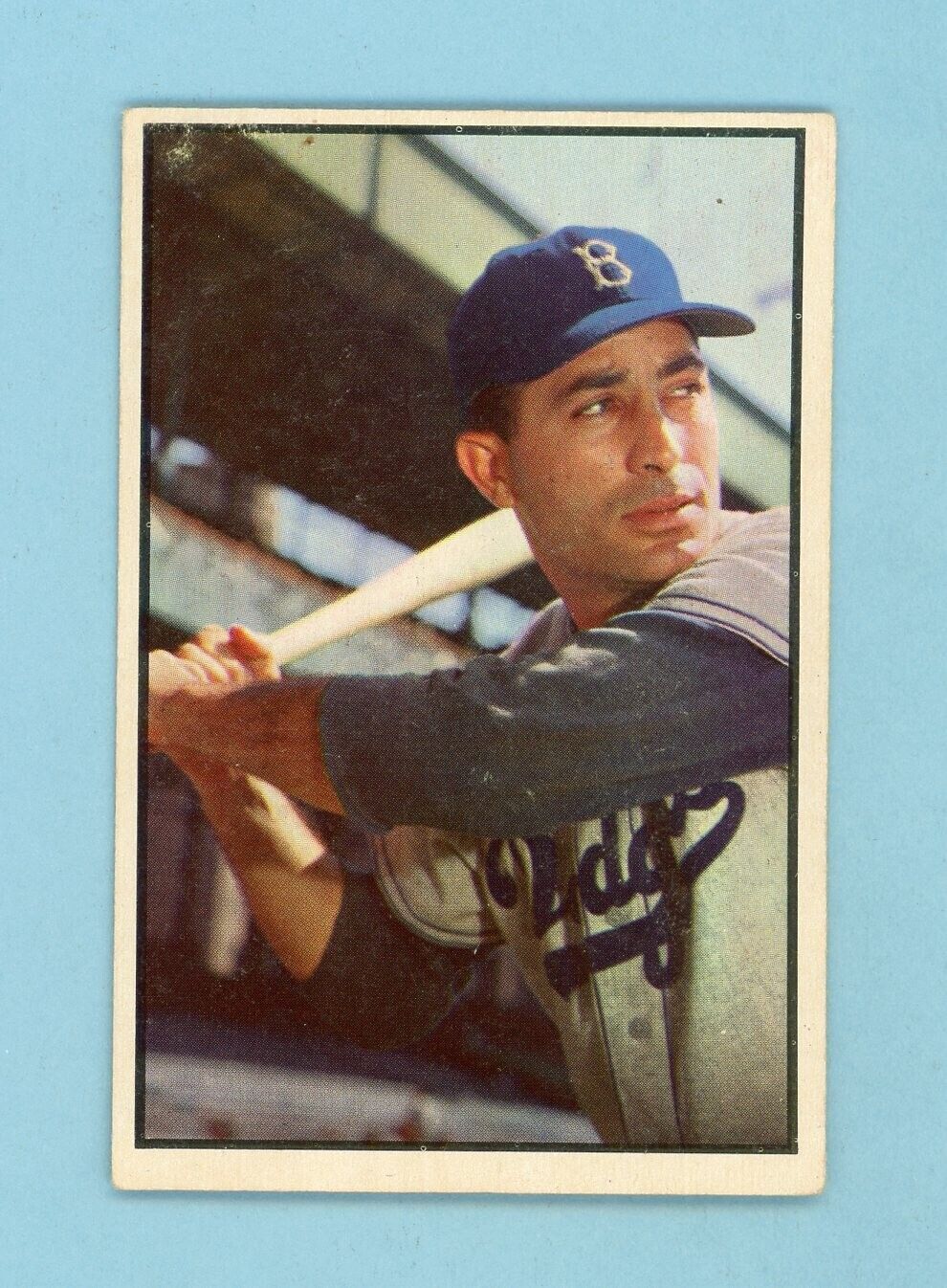 1953 Bowman Color #78 Carl Furillo Brooklyn Dodgers Baseball Card Vg/Ex