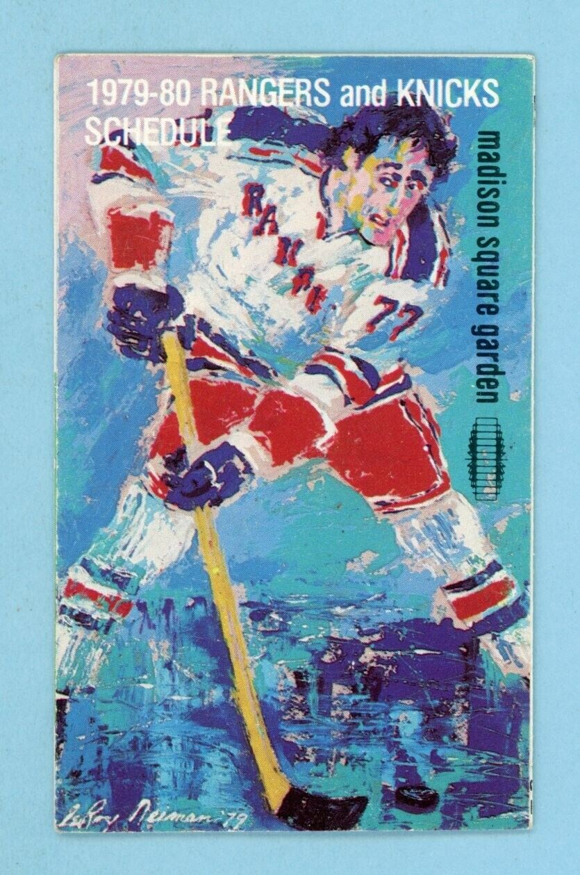 1979-80 New York Rangers & New York Knicks Pocket Schedule