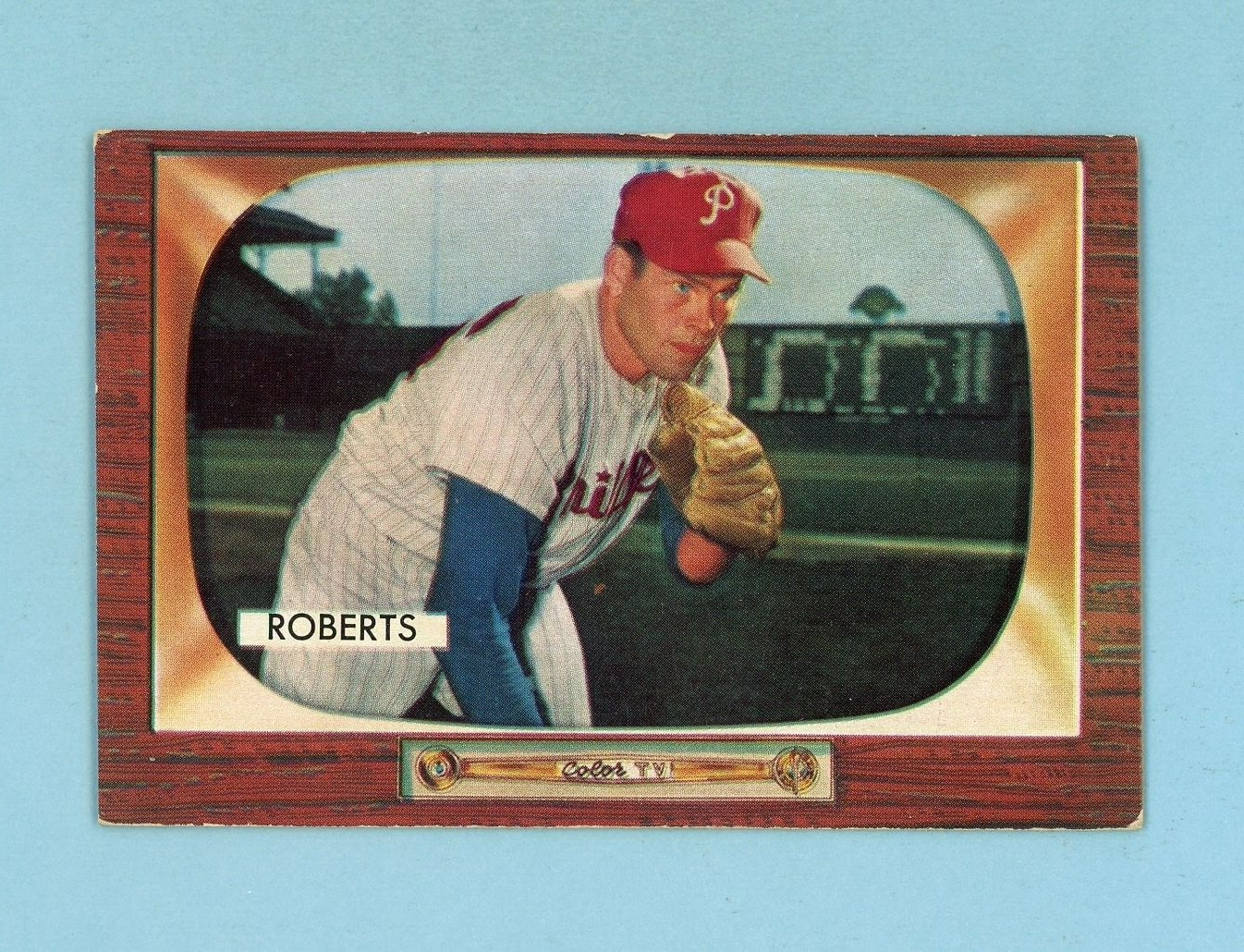 1955 Bowman #171 Robin Roberts Philadelphia Phillies Baseball Card EX - EX+