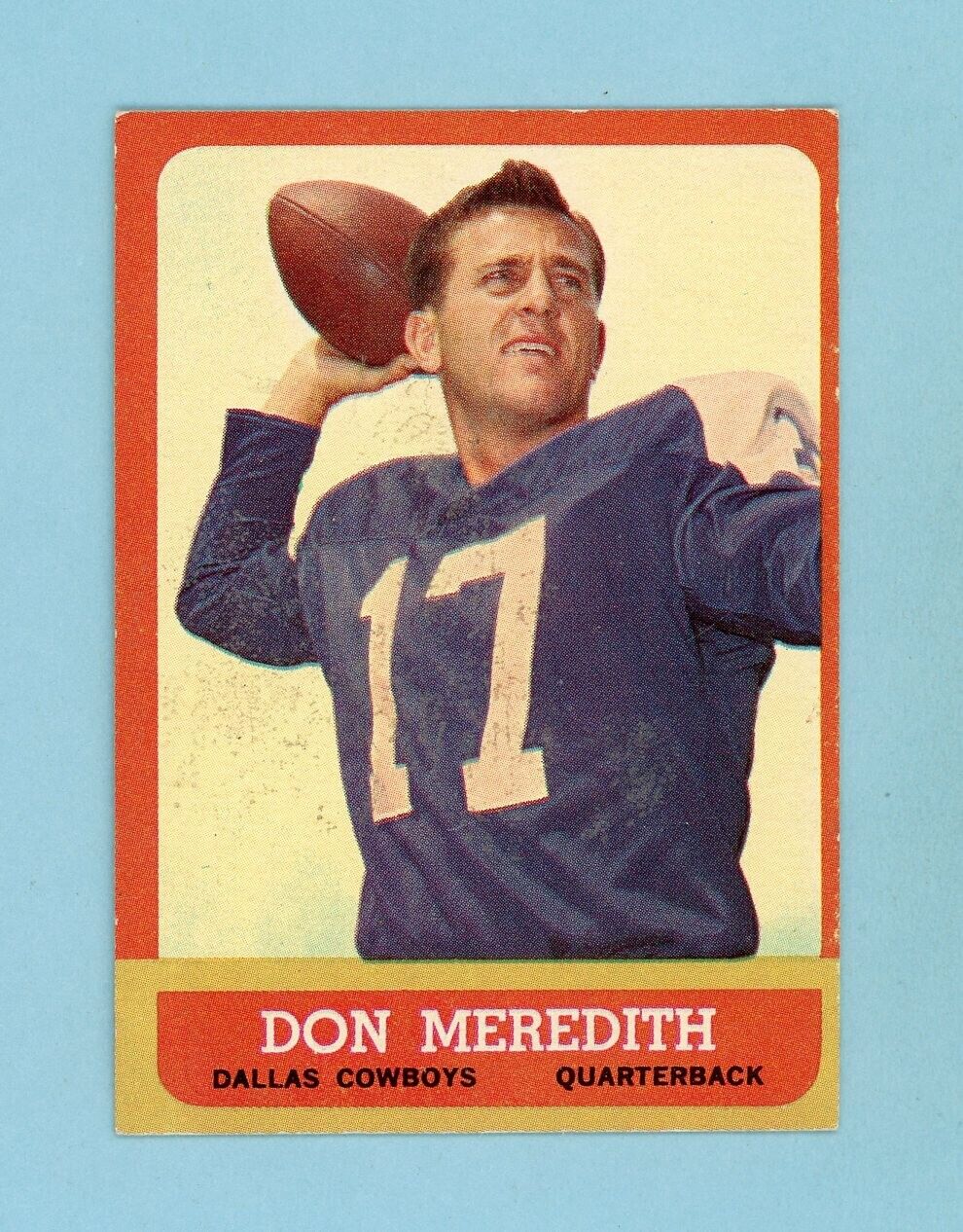 1963 Topps #74 Don Meredith Dallas Cowboys Football Card EX+ - EX/Mt ap wrk