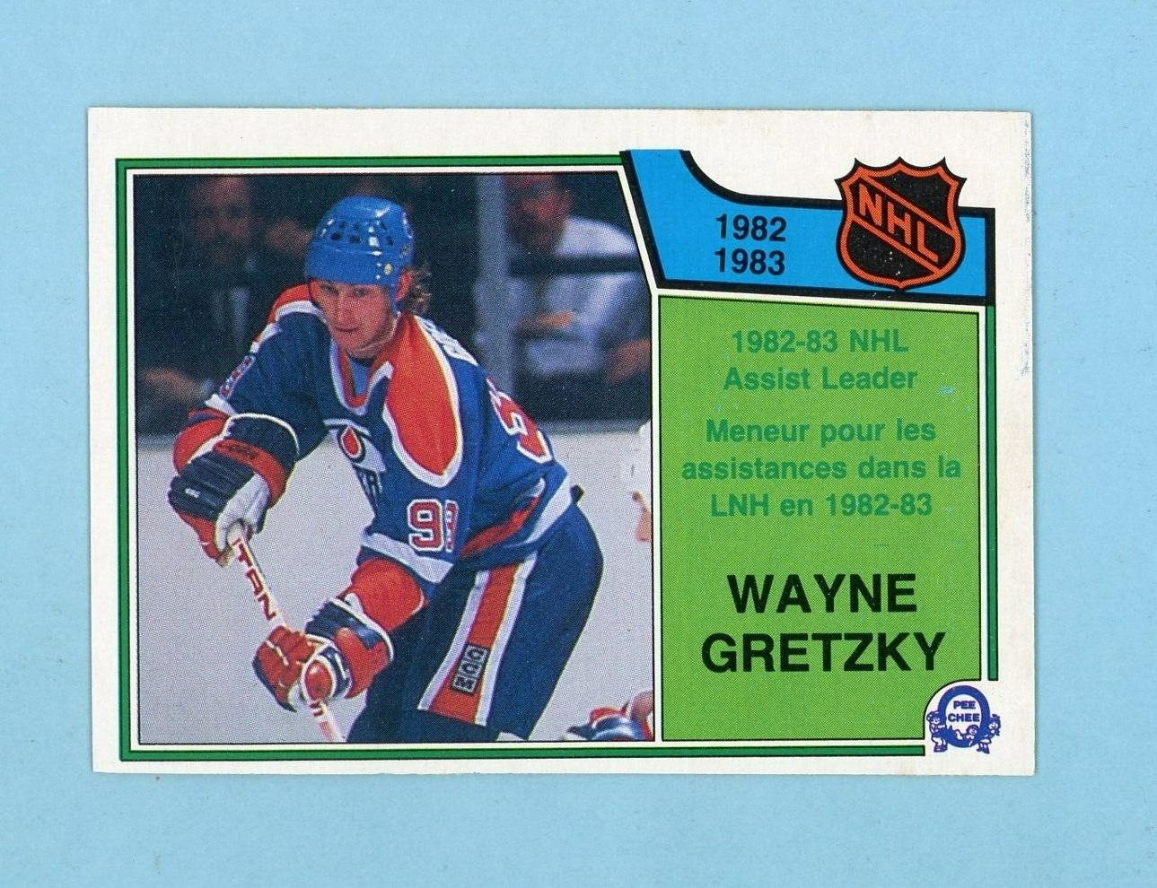 1983-84 OPC #216 1982-83 NHL Assist Leader Wayne Gretzky Hockey Card NM