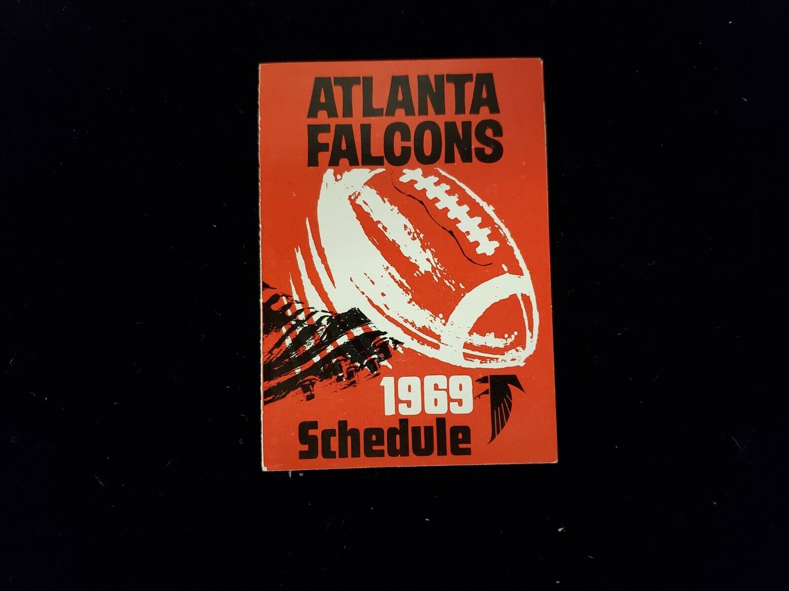 1969 Atlanta Falcons Football Schedule - Pocket Size Fold-Out