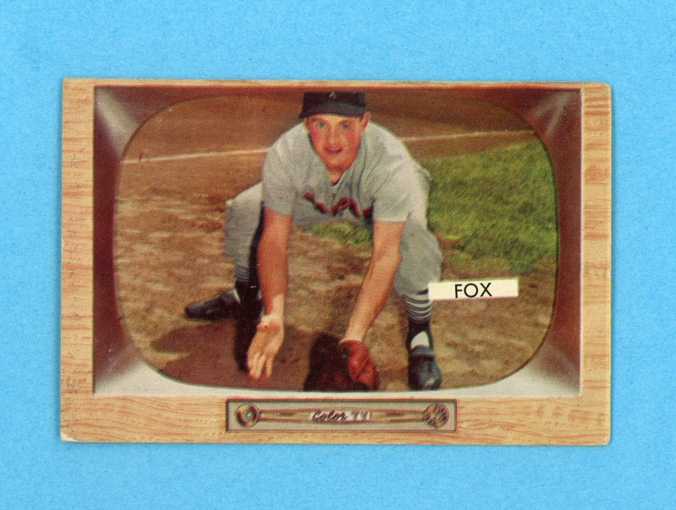 1955 Bowman #33 Nellie Fox Chicago White Sox Baseball Card Vg/Ex