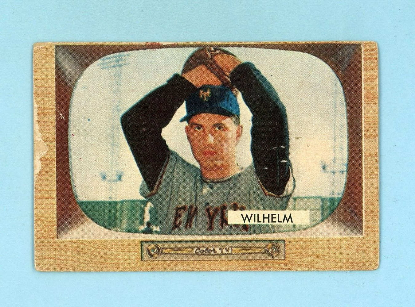 1955 Bowman #1 Hoyt Wilhelm New York Giants Baseball Card Low Grade