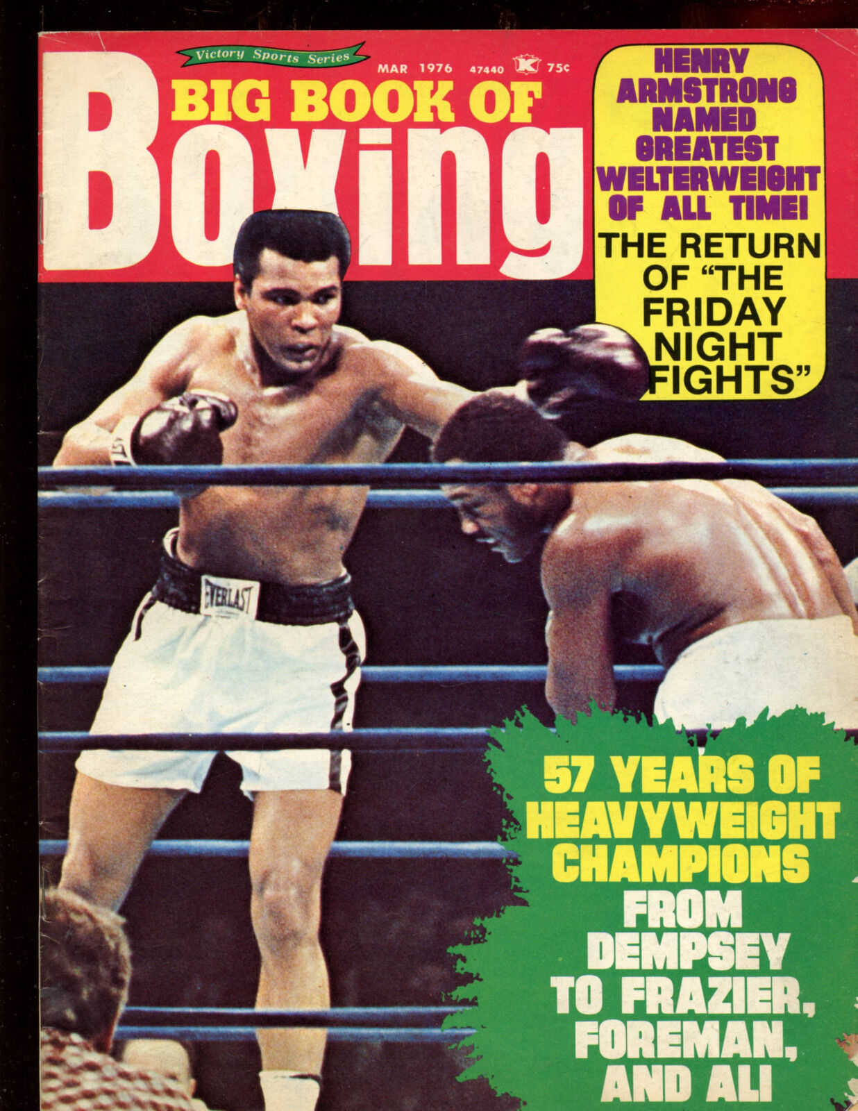 March 1976 Big Book Boxing Magazine Muhammad Ali Front Cover EX