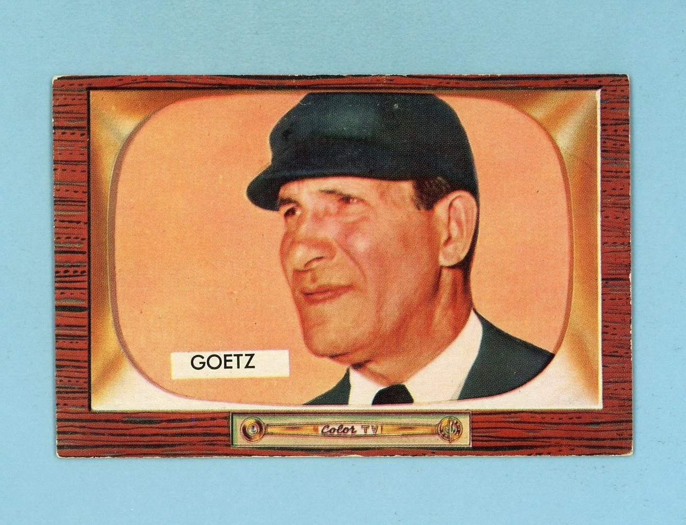 1955 Bowman #311 Larry Goetz Umpire National League Baseball Card EX+