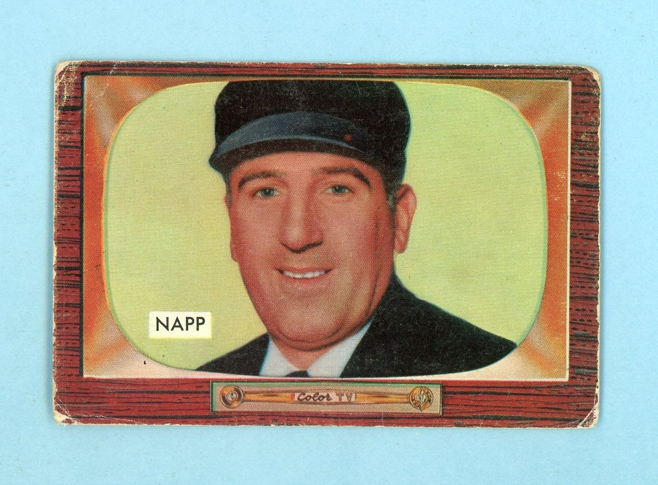 1955 Bowman #250 Larry Napp Umpire American League Baseball Card Low Grade