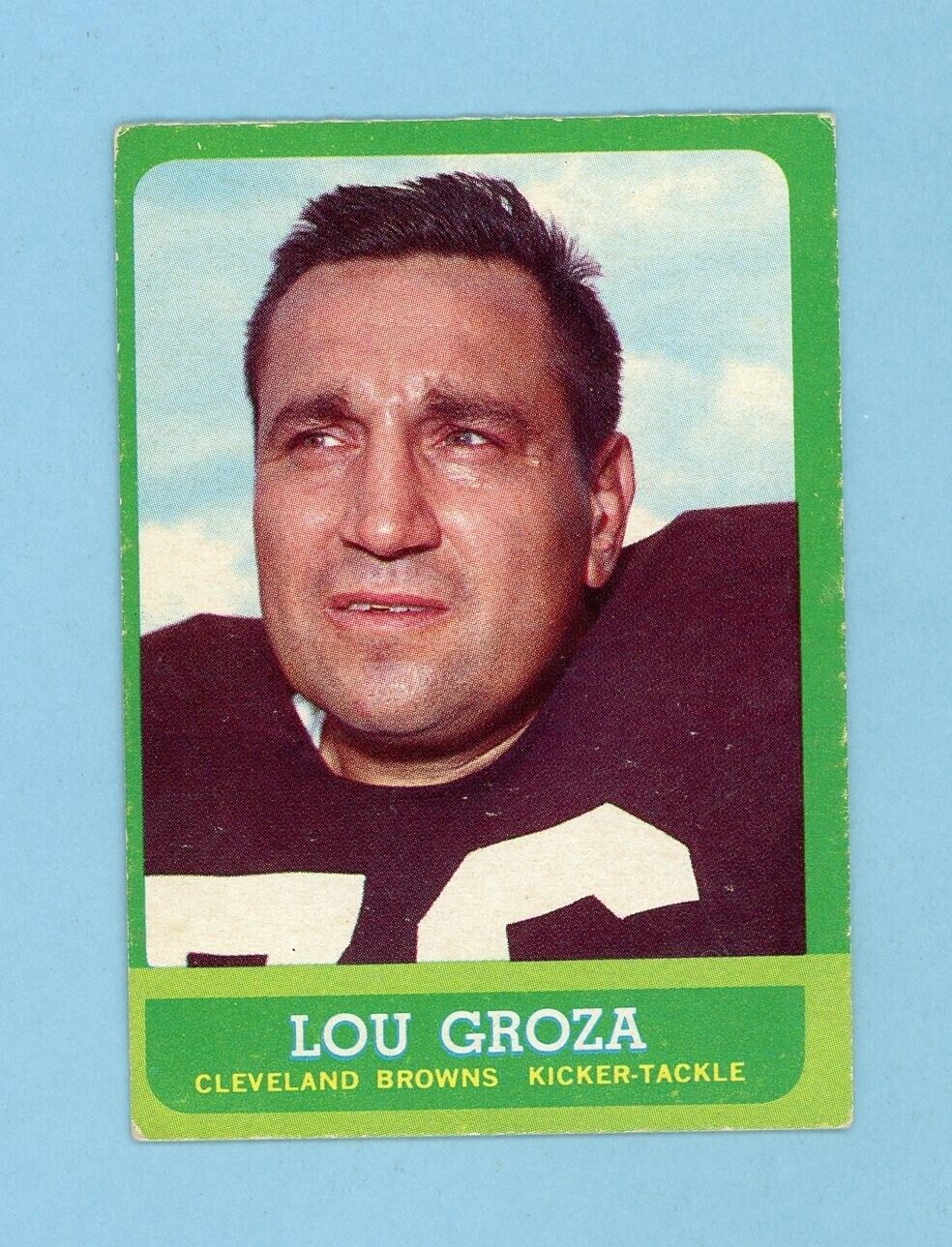 1963 Topps #19 Lou Groza Cleveland Browns Football Card Vg/Ex