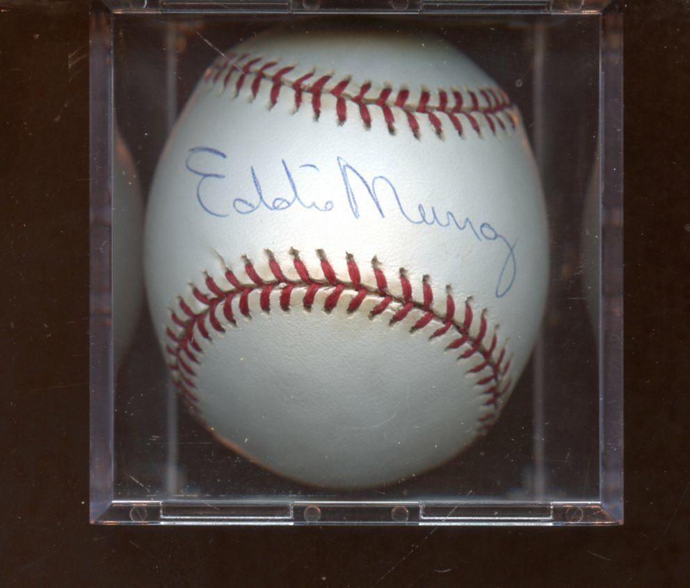 Eddie Murray Single Signed OAL Budig Baseball Hologram