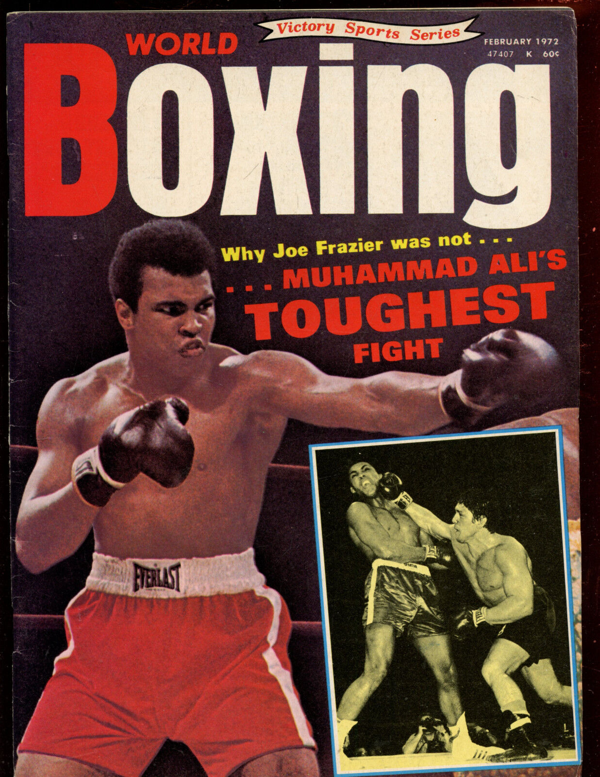 Feb 1972 World Boxing Magazine With Muhammad Ali Cover EX