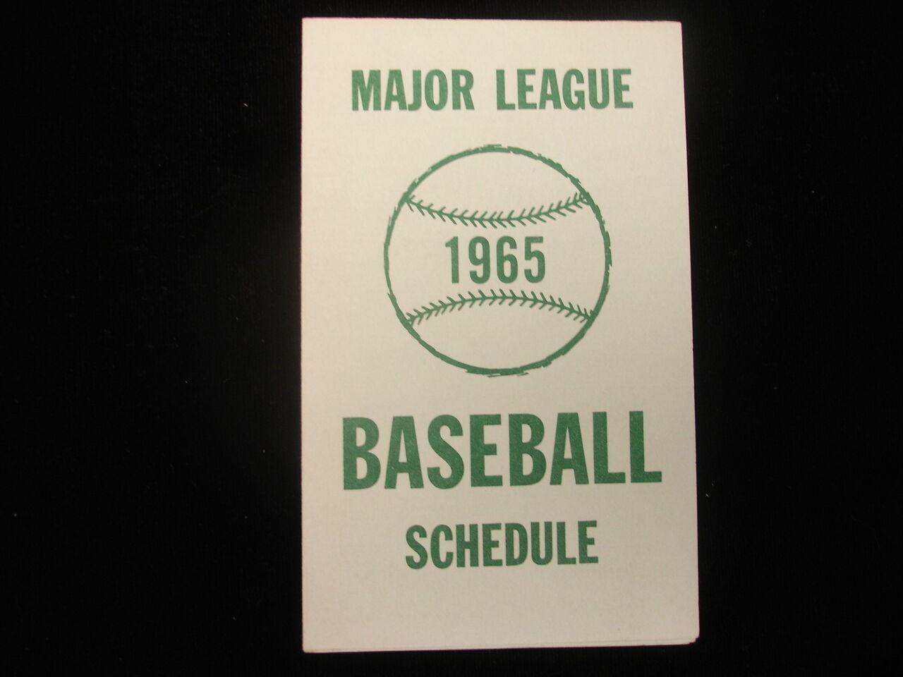 1965 Major League Baseball Pocket Schedule