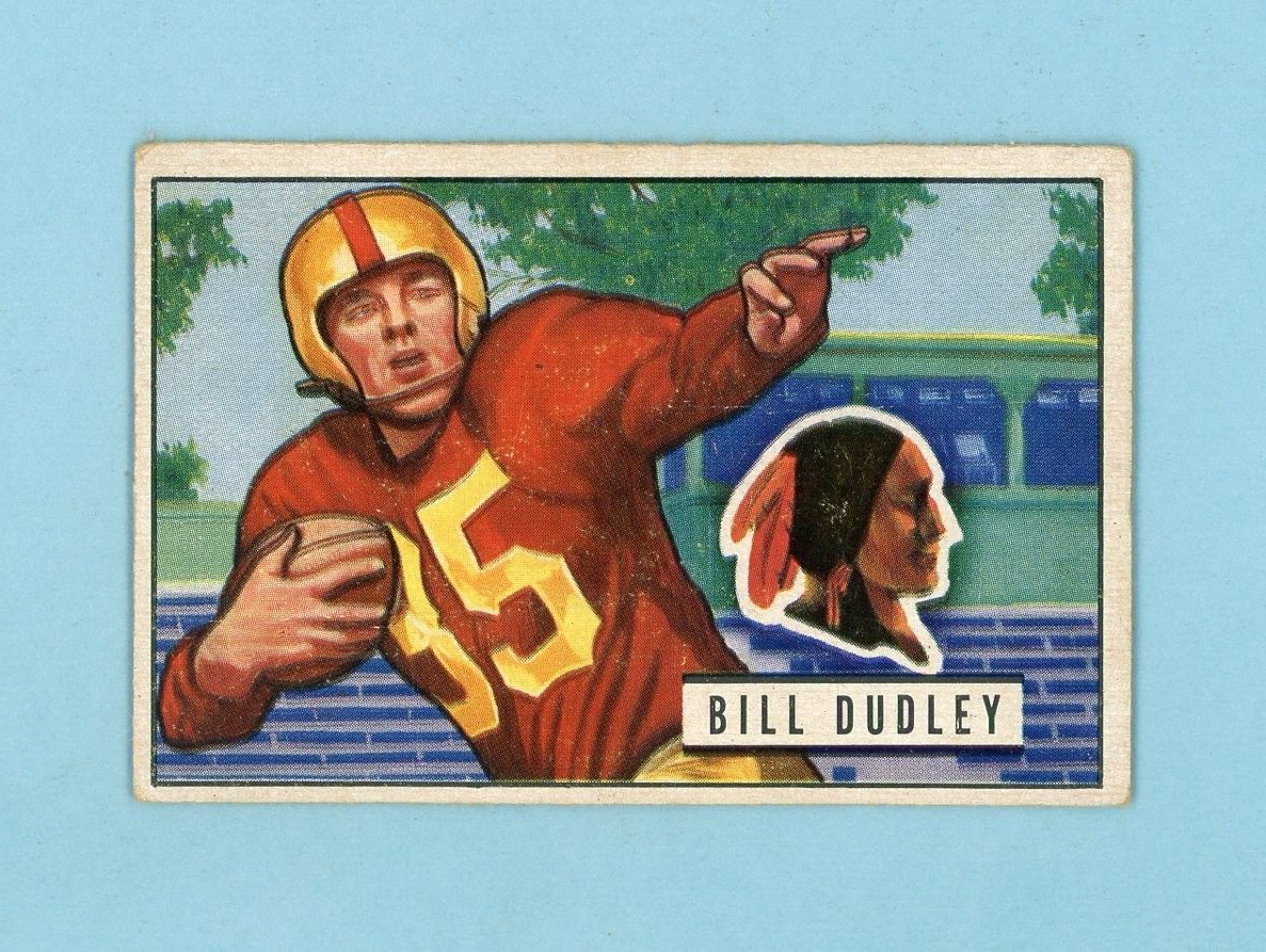 1951 Bowman #144 Bill Dudley Washington Redskins Football Card EX - EX+